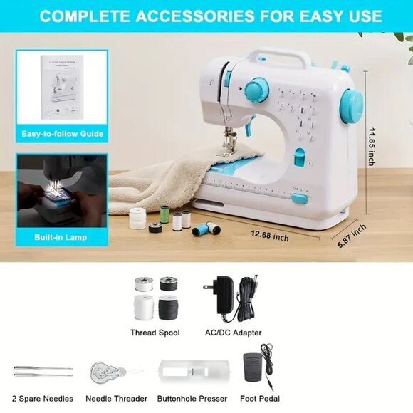 Beginner Mini Sewing Machine New In Box PURPLE - Picture 5 of 7